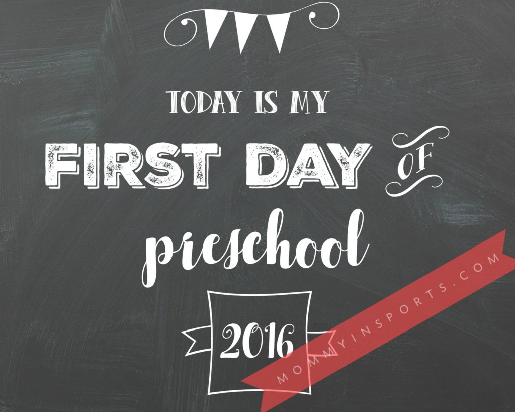 FREE Chalkboard First Day Of School Printables